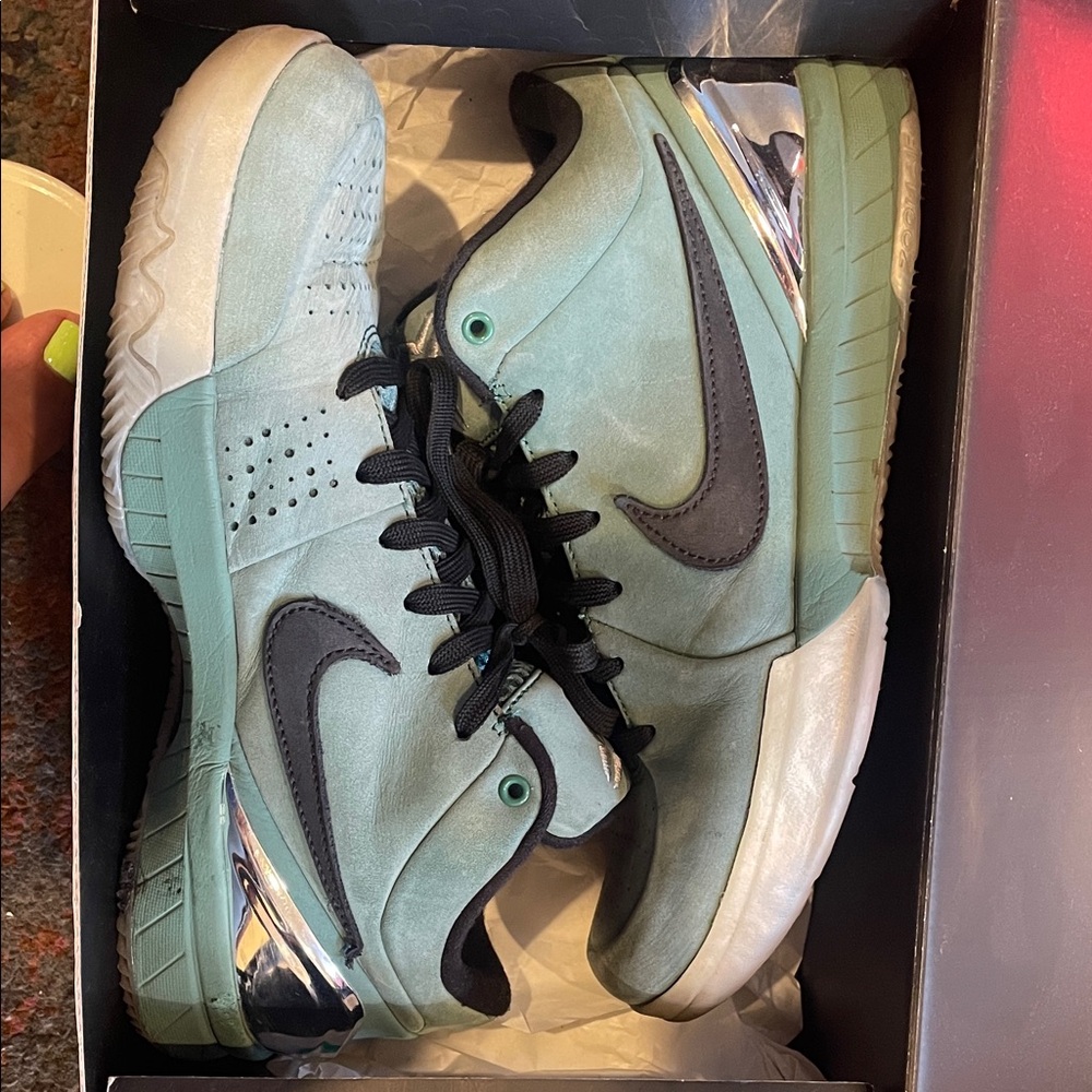 Nike Aqua and Metallic Sneakers